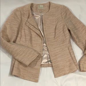 Pink Blazer with Peplum and zip up